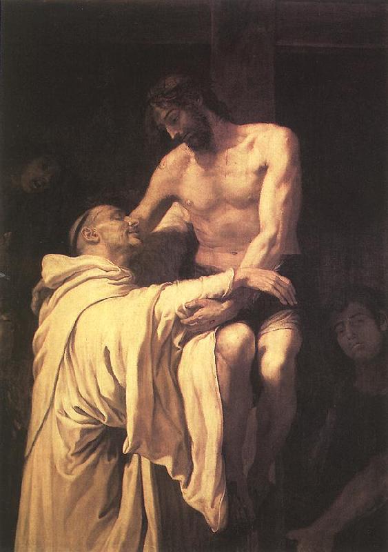 RIBALTA, Francisco Christ Embracing St Bernard xfgh